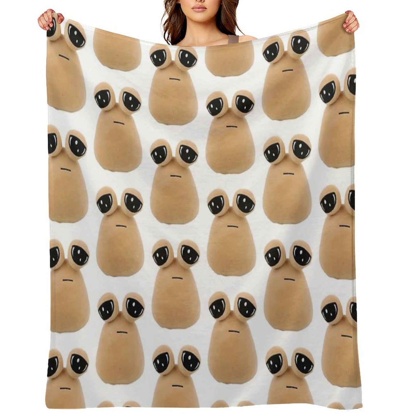 Pou Plush Lightweight Throw Blanket