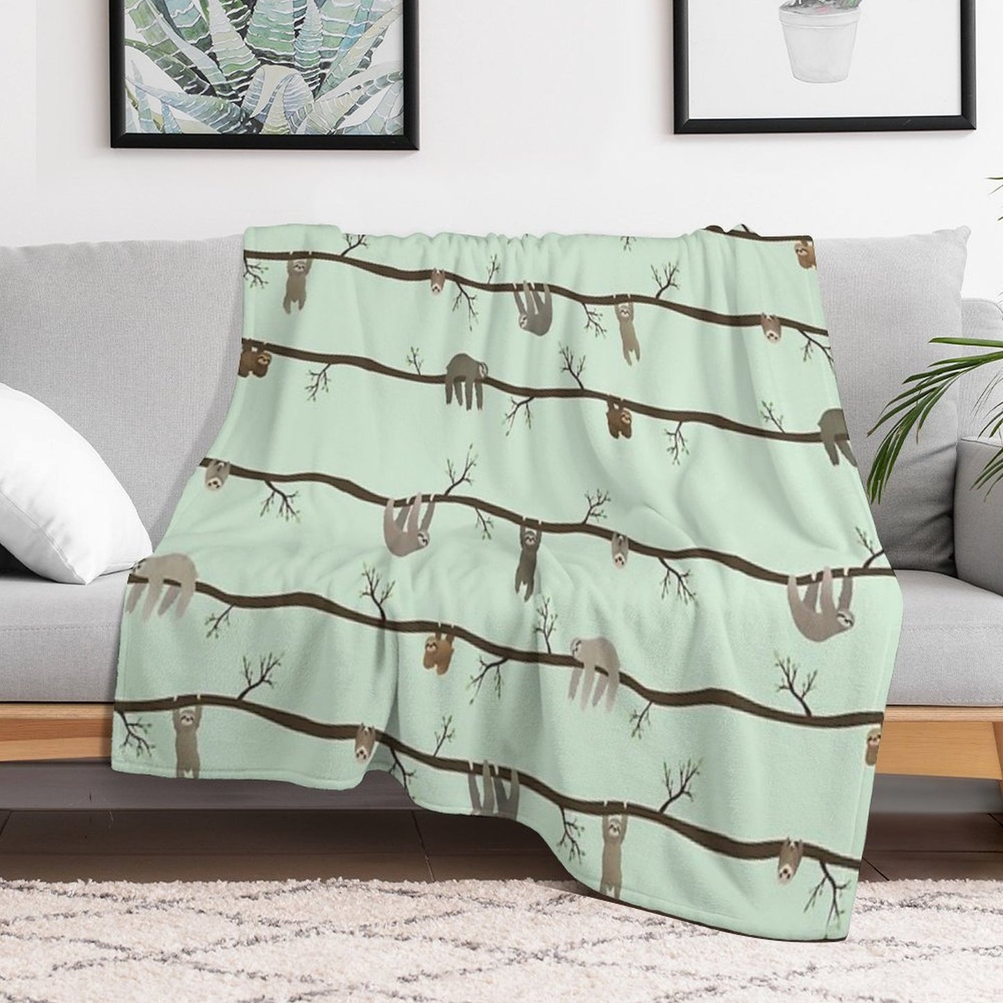 Sloths Plush Throw Blanket