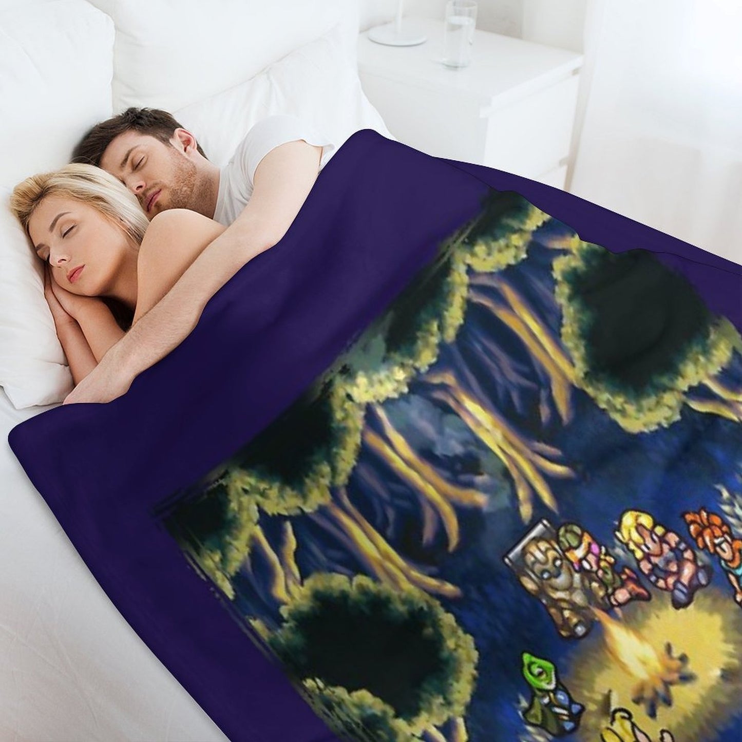 Chrono Trigger Camping Scene Compact Throw Blanket