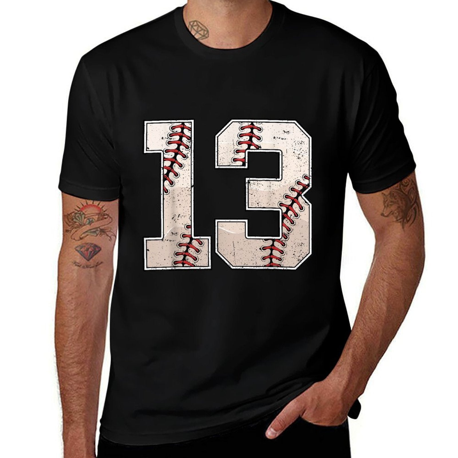 Baseball Birthday Boy Thirteen 13 Years Old 13th Bday Party  Graphic-printed T-Shirt