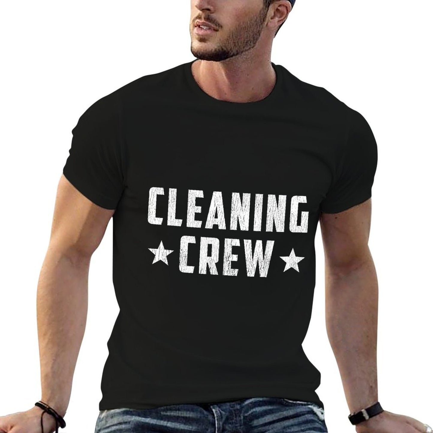 Cleaning Crew 2021 Custodian Spring Cleaning Clean Up Chores Summer-ready Fabric T-Shirt