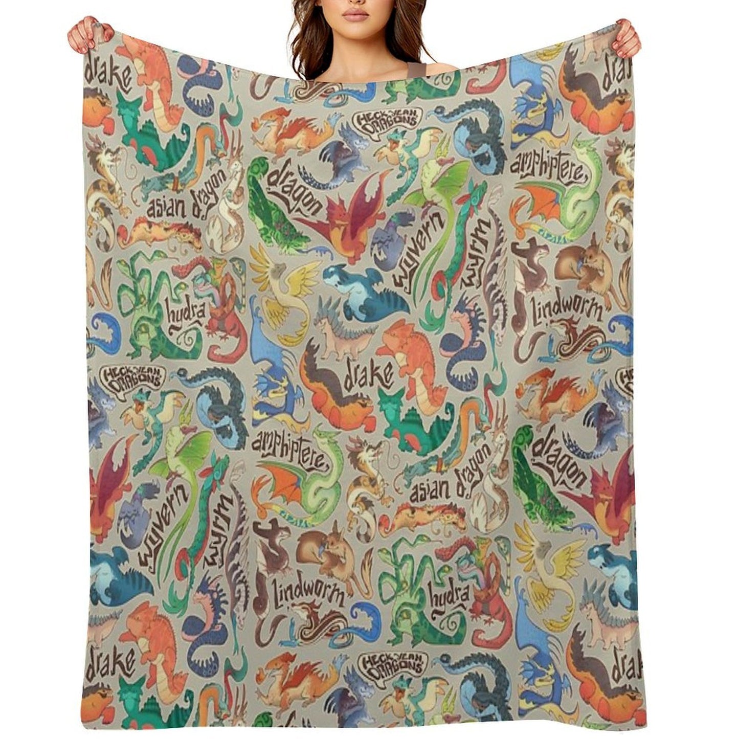 Mini Dragon Compendium Eco-conscious Throw Blanket