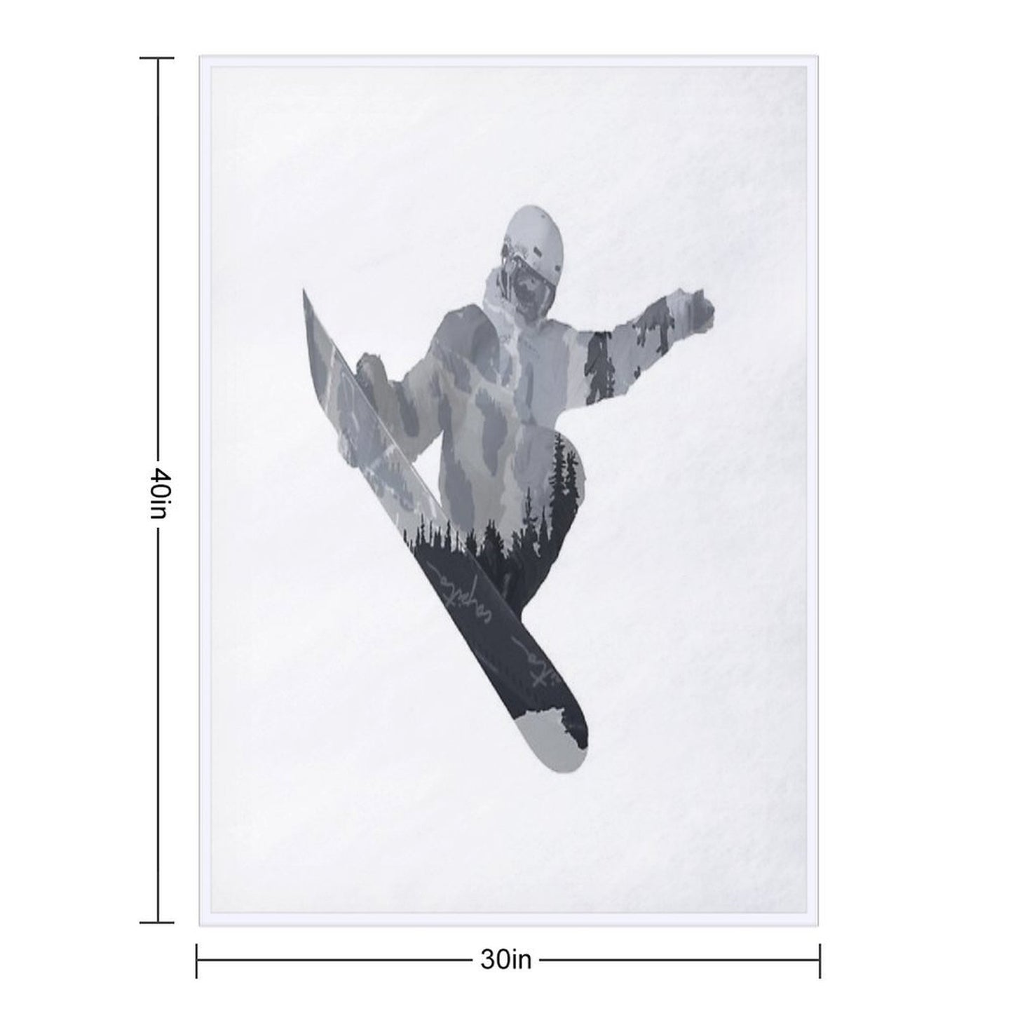 Snowboard Exposure SP DopeyArt Eco-conscious Throw Blanket