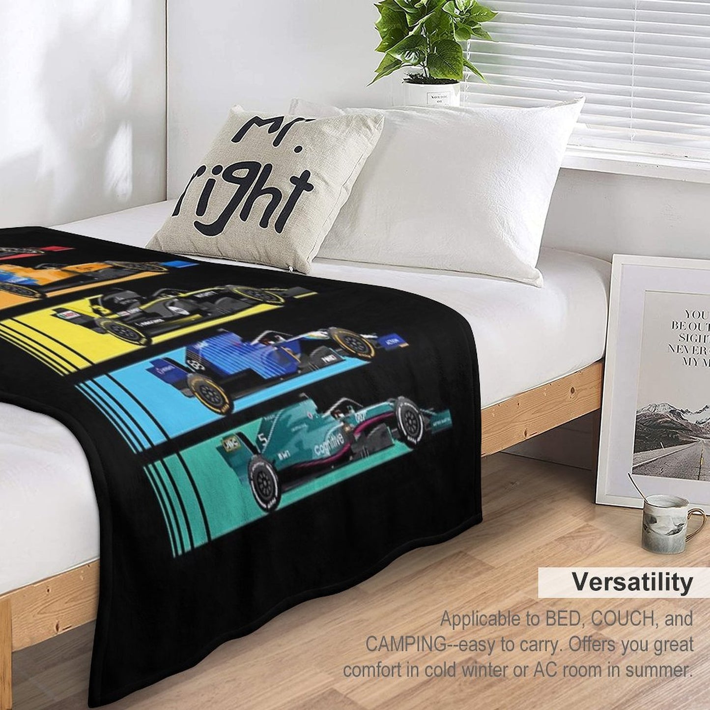 Formula Racing Cars 2023 Machine-washable Throw Blanket