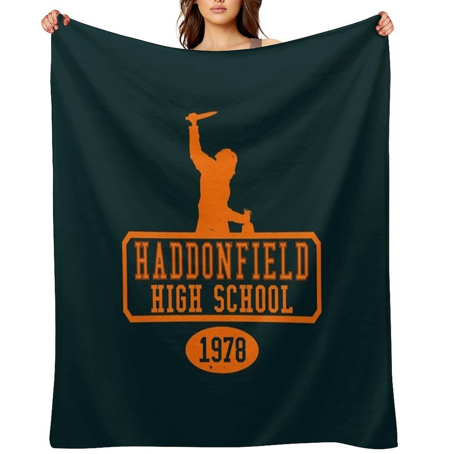 Michael Myers Haddonfield 1978 Sustainable Throw Blanket