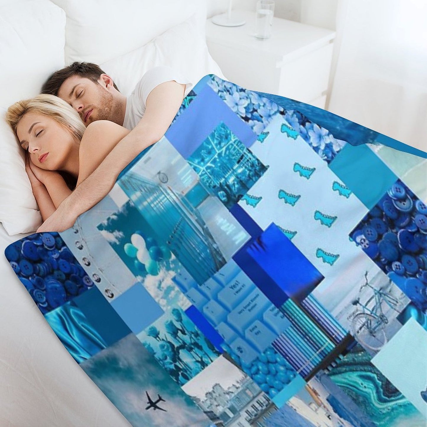 Blue Aesthetic Premium Throw Blanket