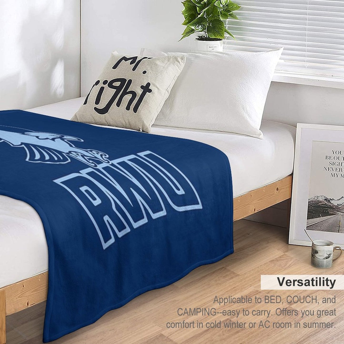 RWU Logo Wrinkle-free Throw Blanket