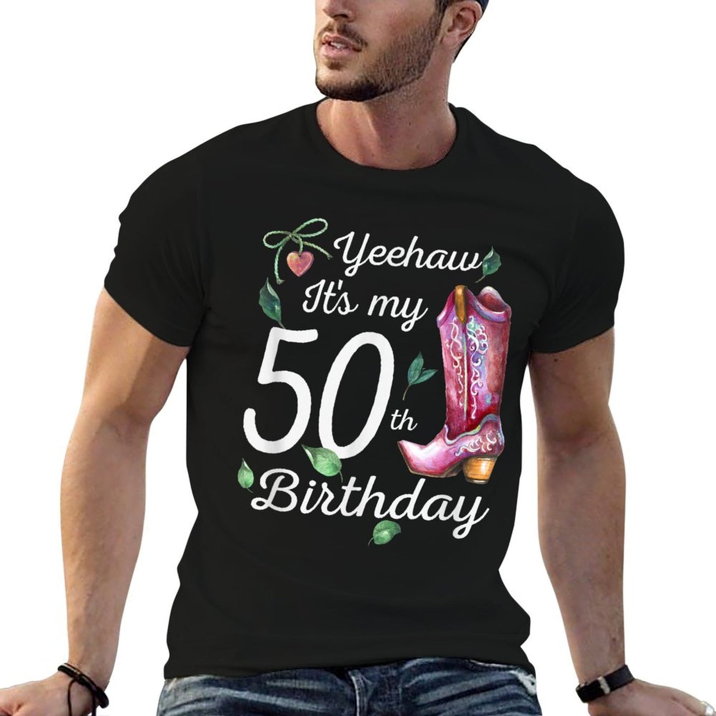 Yeehaw Its My 50th Birthday 50 Year Old Gift Country Cowgirl Versatile T-Shirt