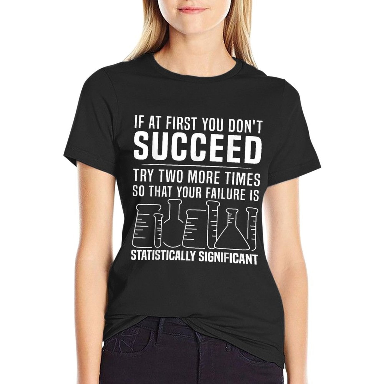 Funny Statistics Science Pun Gift For Men Women Chemistry  Oversized Silhouette T-Shirt