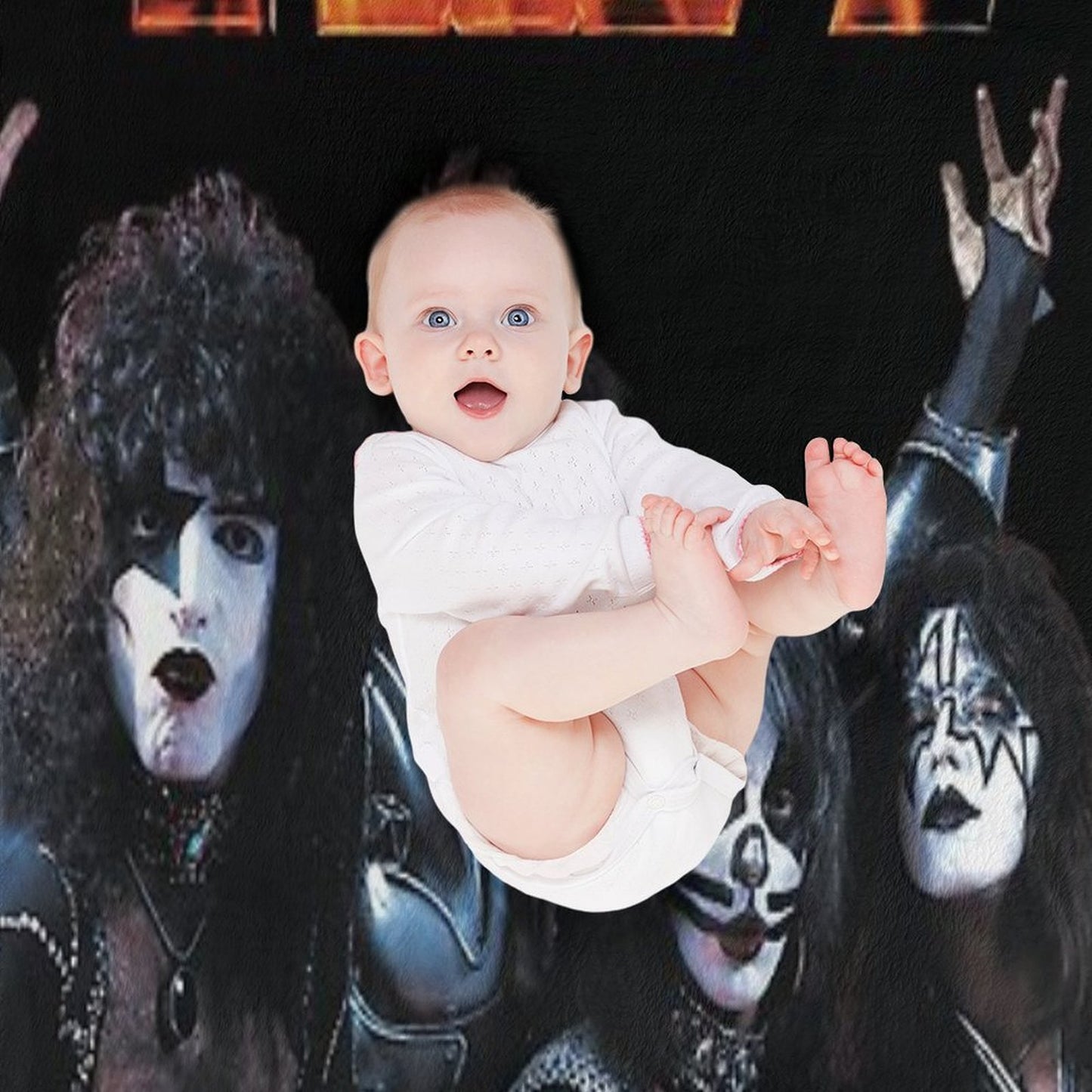 KISS Band Easy Care Throw Blanket