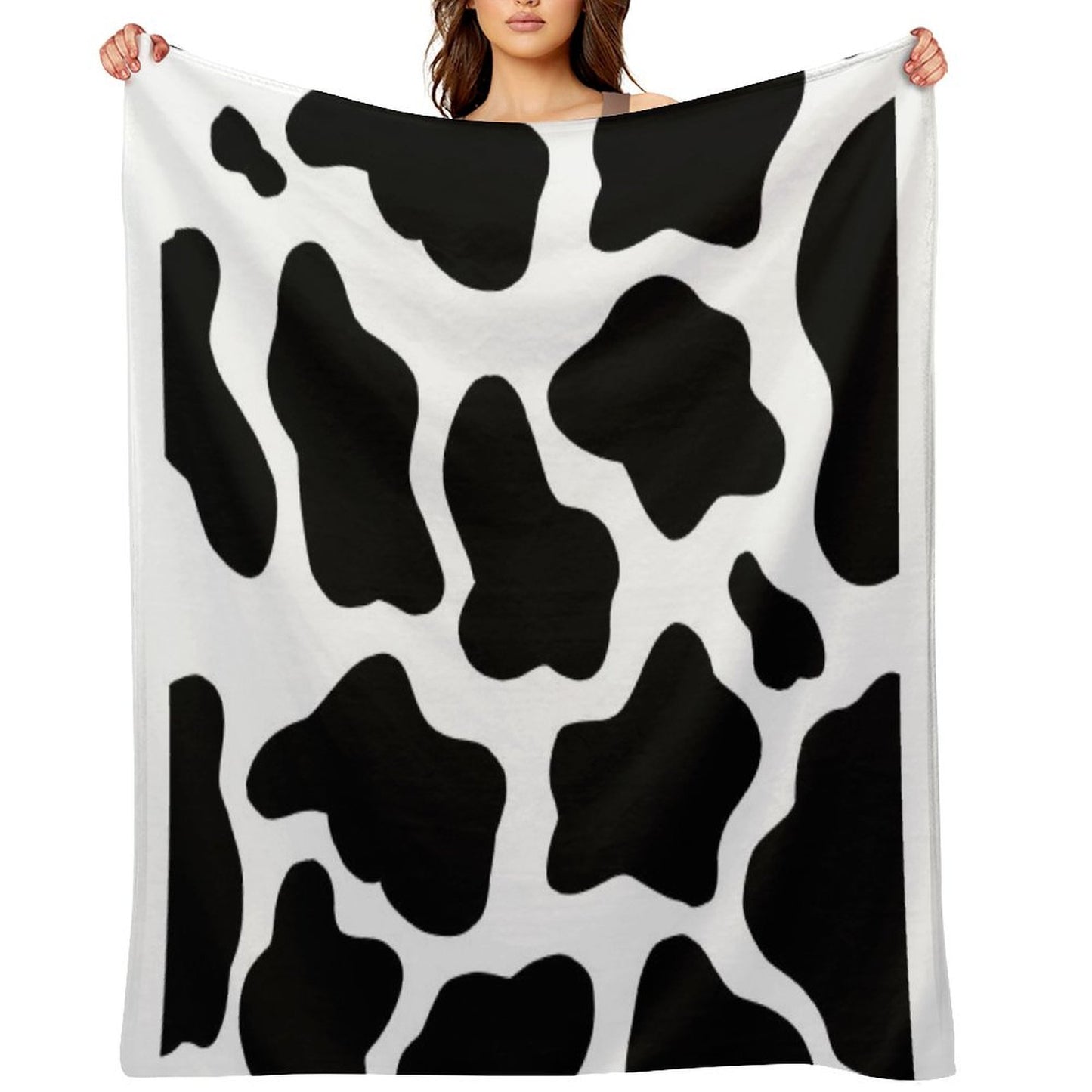 Cow Patterned Pillow , Duvet Cover And Throw Blanket Cute And Aesthetic Quick-dry Throw Blanket