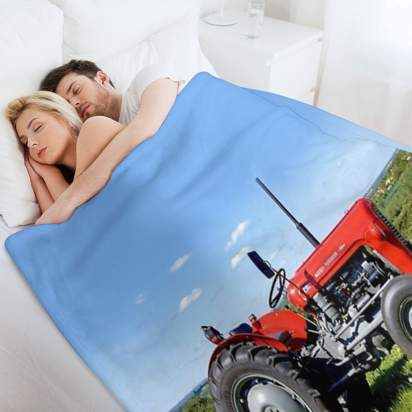 Massey Ferguson 35 Tractor Versatility Throw Blanket