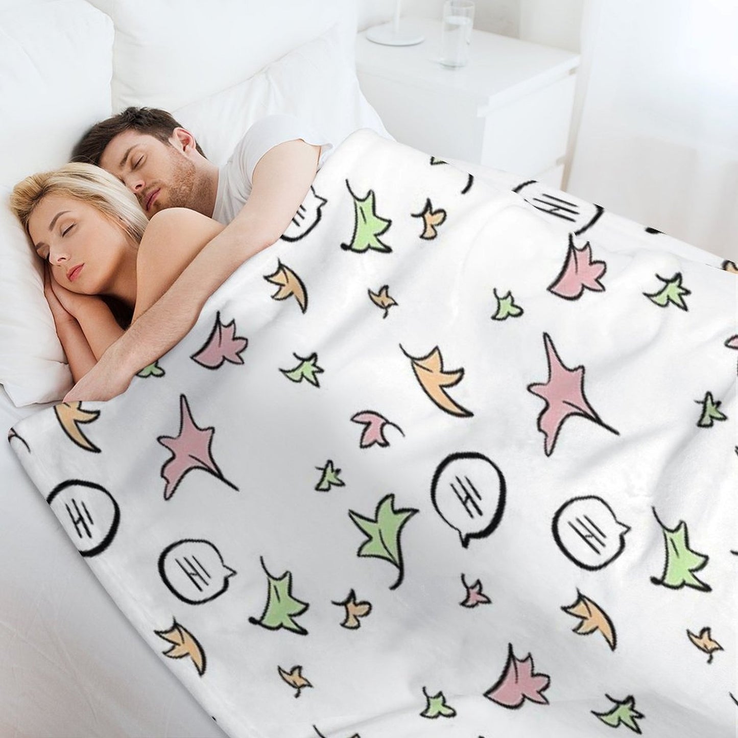 Heartstopper Netflix Nick Charlie Plush Throw Blanket