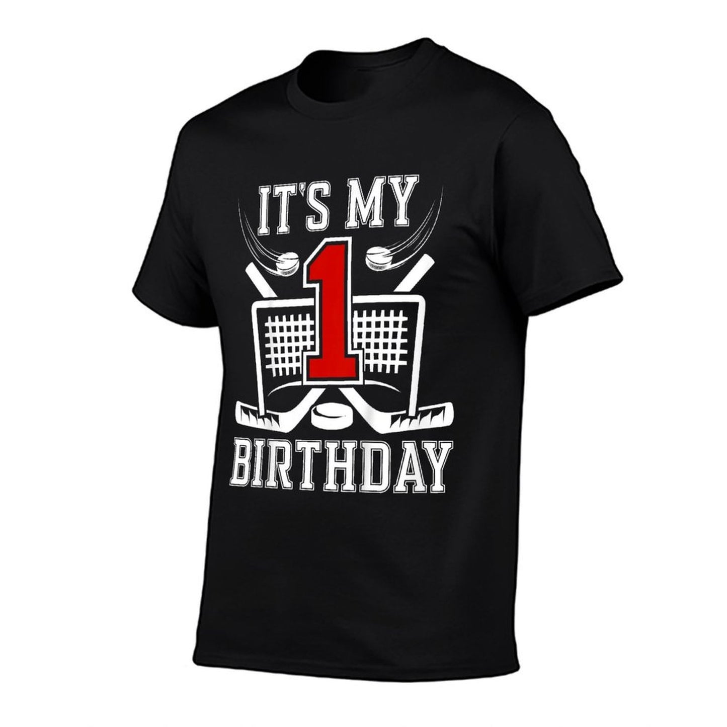 Kids 1st Birthday Ice Hockey Boy 1 Year Old Ice Hockey Player Durable T-Shirt