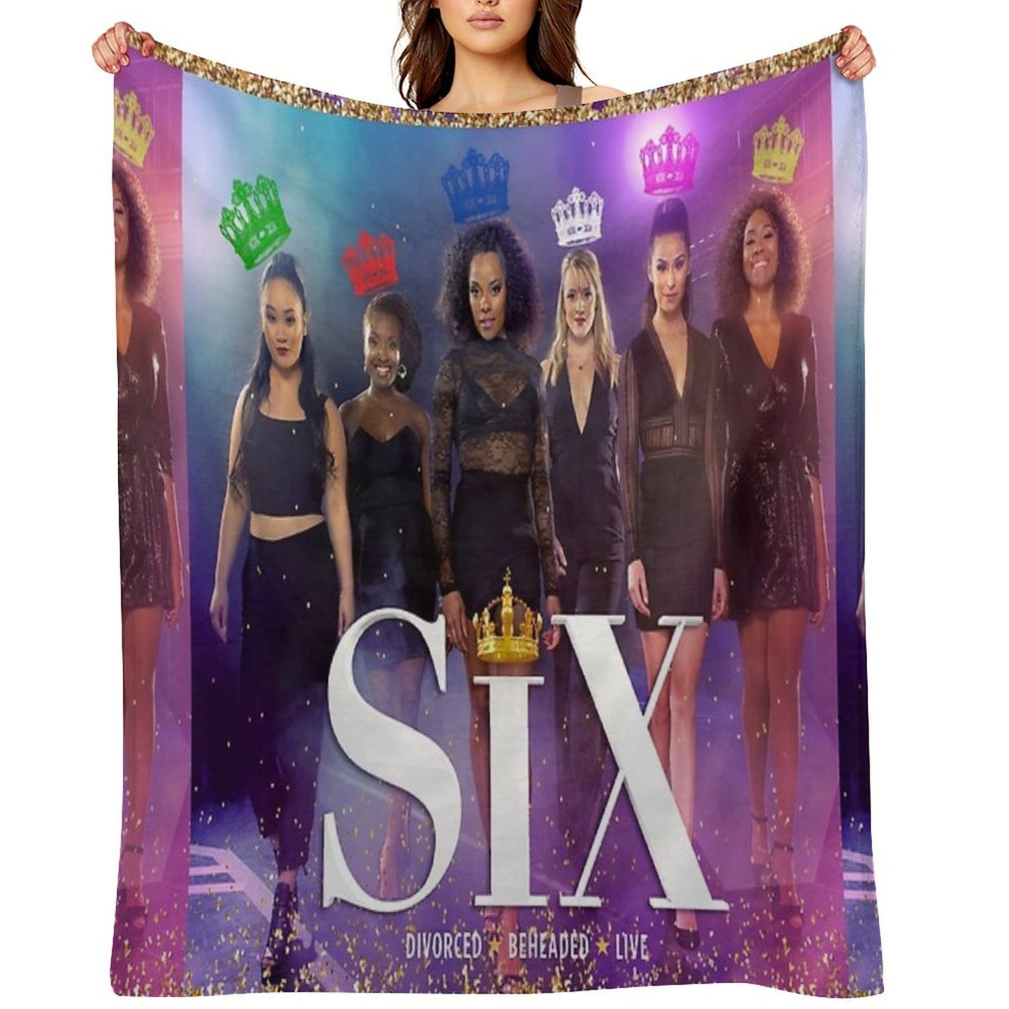Six Broadway Cast Anti-pilling Throw Blanket