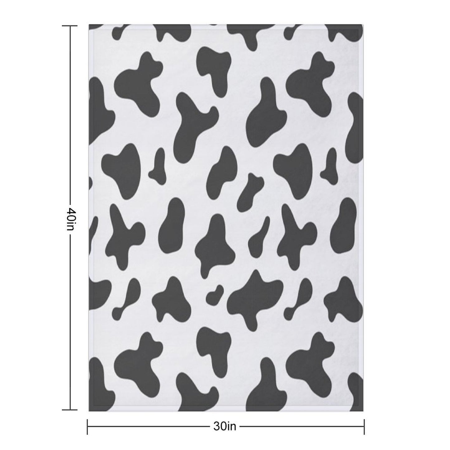 Kawaii Cow Pattern Lightweight Throw Blanket