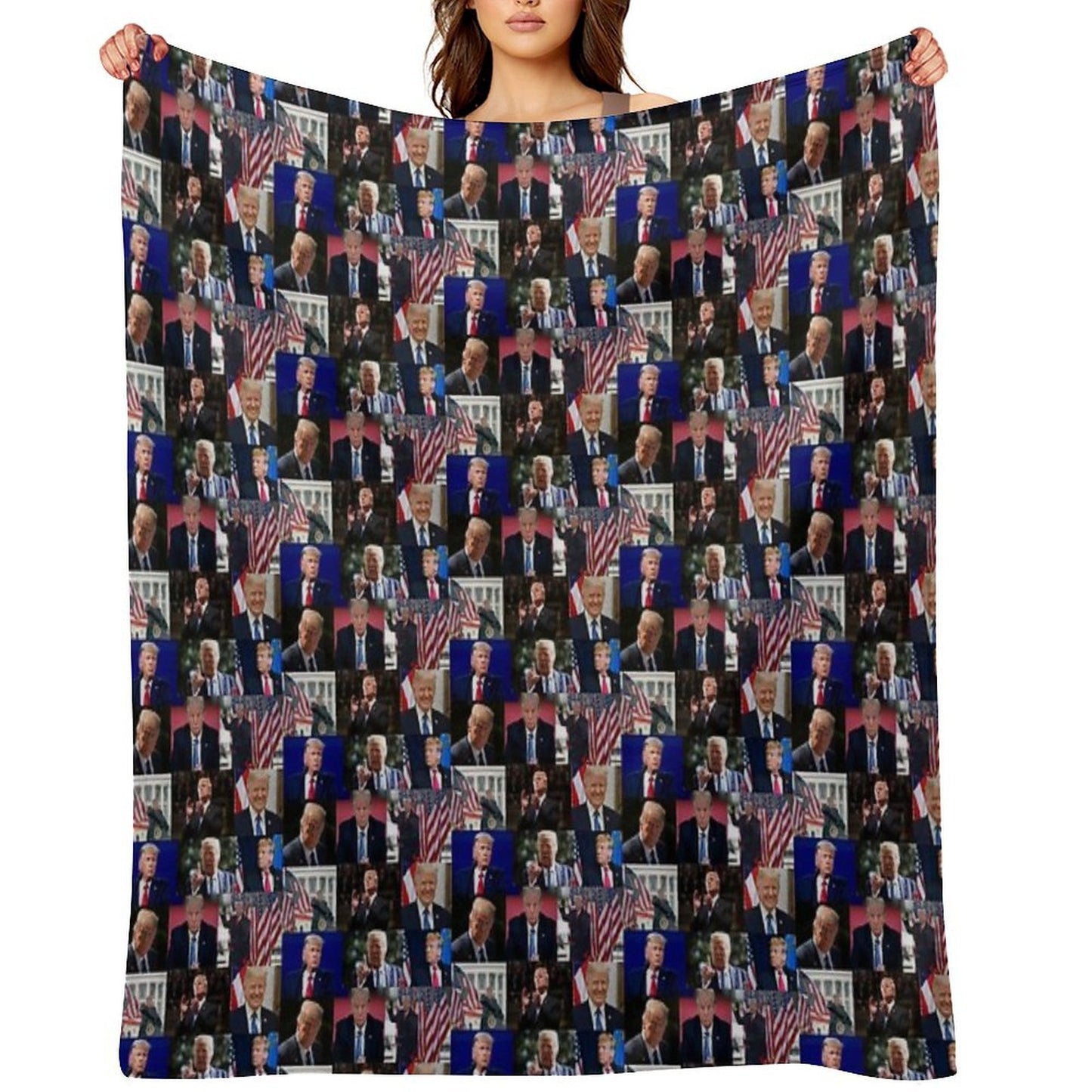 Trump Machine-washable Throw Blanket