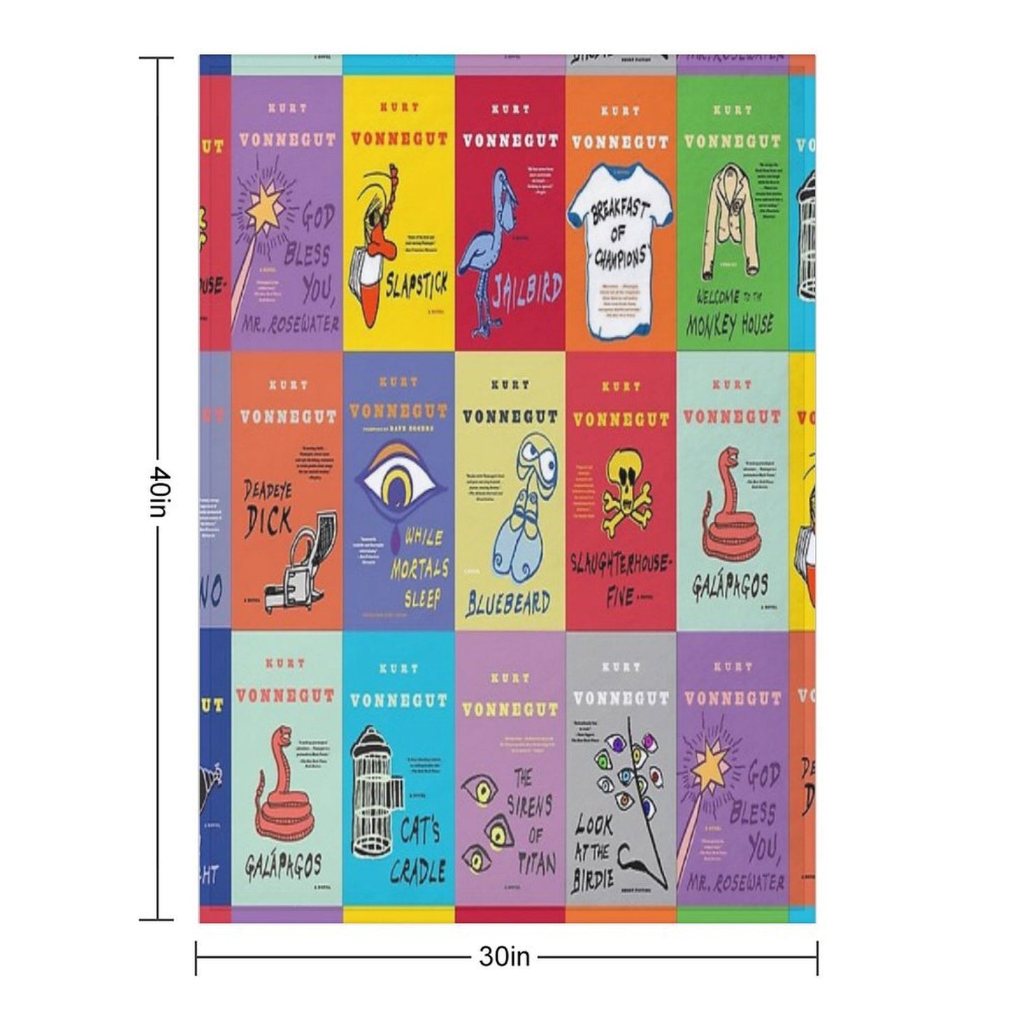 The Works of Kurt Vonnegut Travel-friendly Throw Blanket