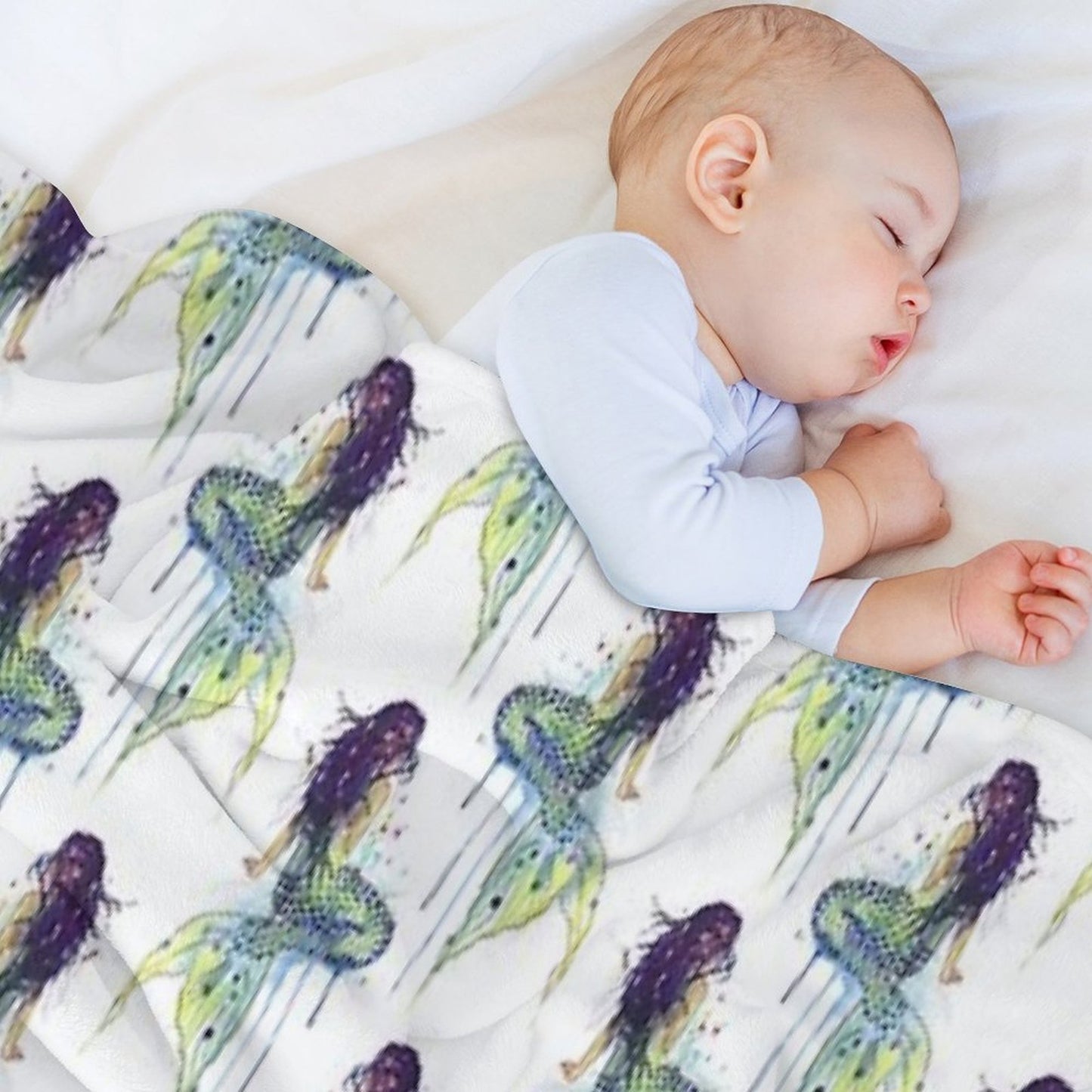 Mermaid Lightweight Throw Blanket