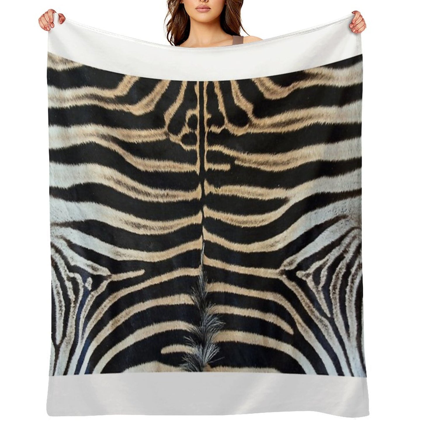 Zebra Pattern (highest Resolution & Quality) Machine-washable Throw Blanket