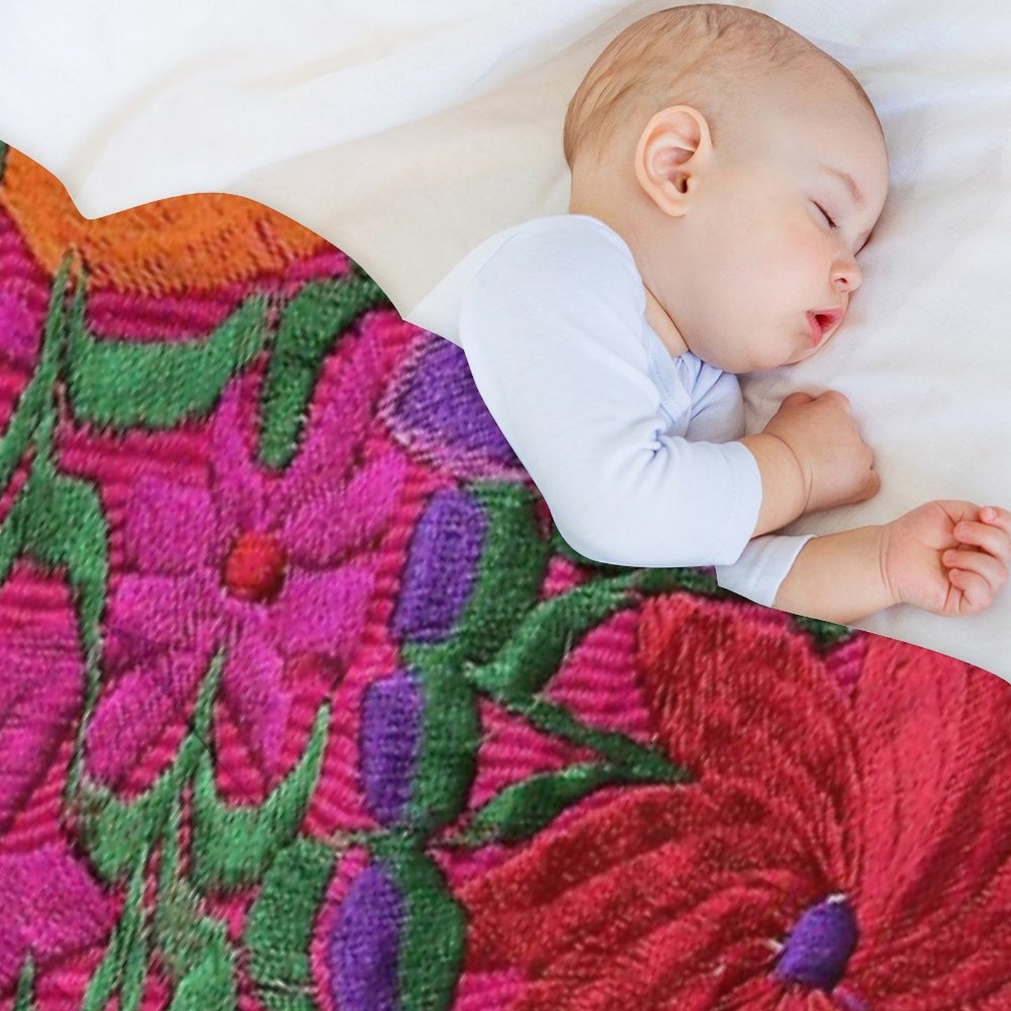 Mexican Embroidered Comfort Throw Blanket