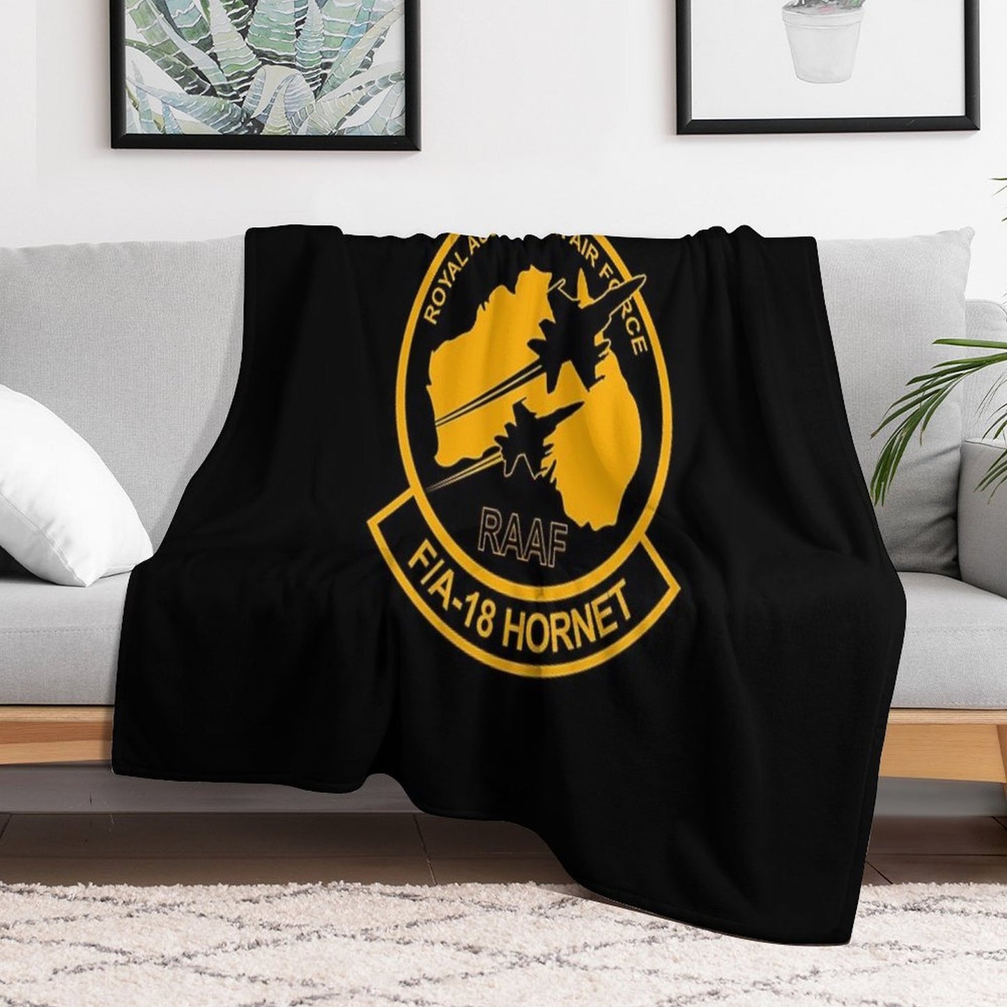 FA-18 Hornet - Royal Australian Air Force Premium Throw Blanket