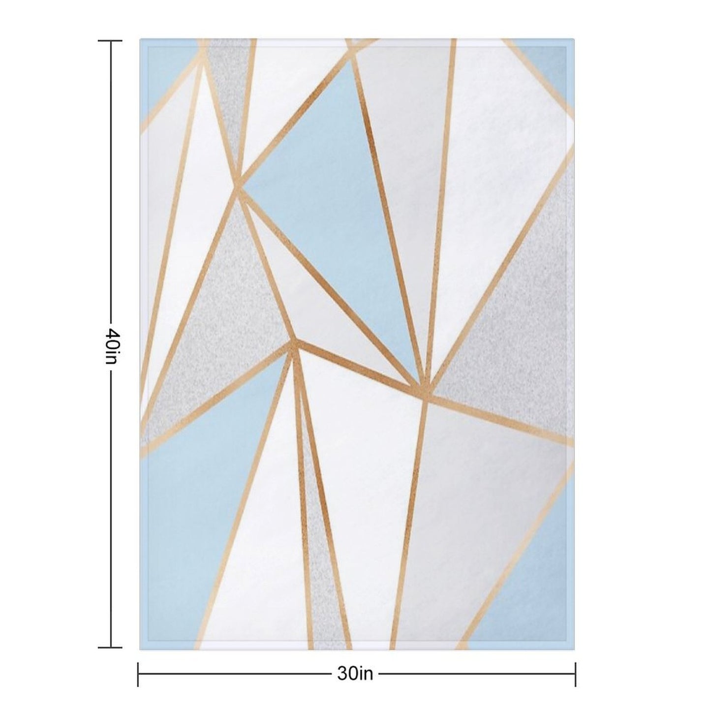 Blue, Grey & Gold Geo Eco-conscious Throw Blanket