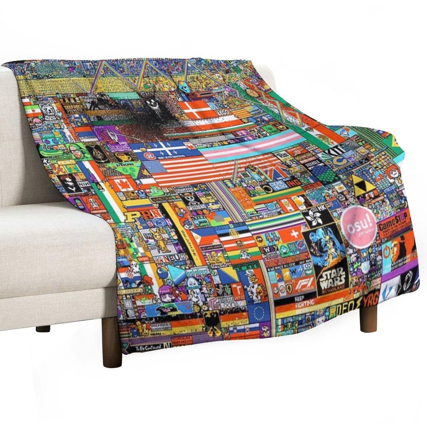 Rplace Reddit 2022 12K All-season Throw Blanket