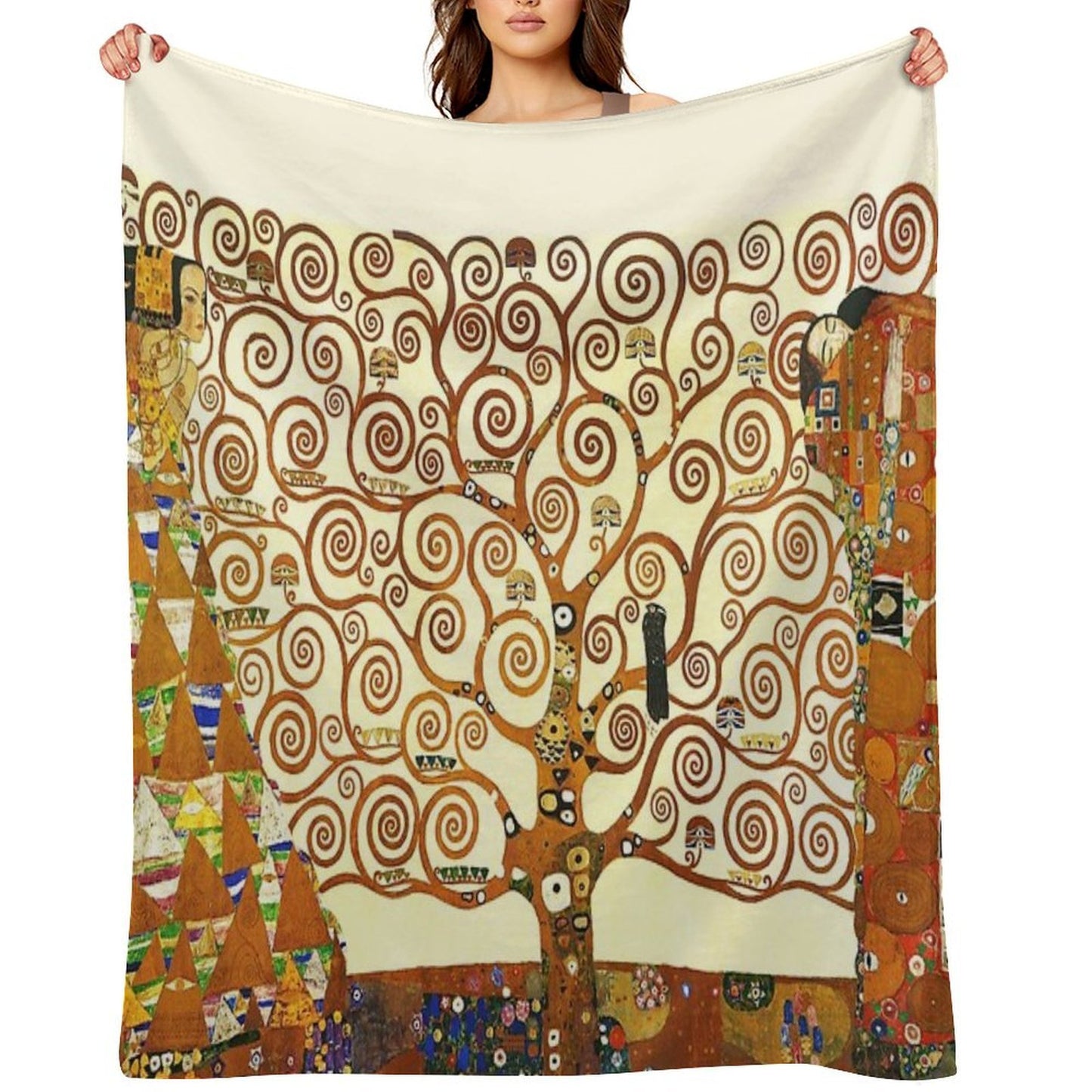 HD The Tree of Life, 1905 by Gustav Klimt - HIGH DEFINITION Compact Throw Blanket