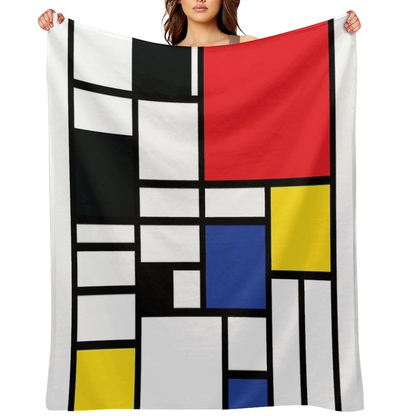 De Stijl #1 Machine-washable Throw Blanket