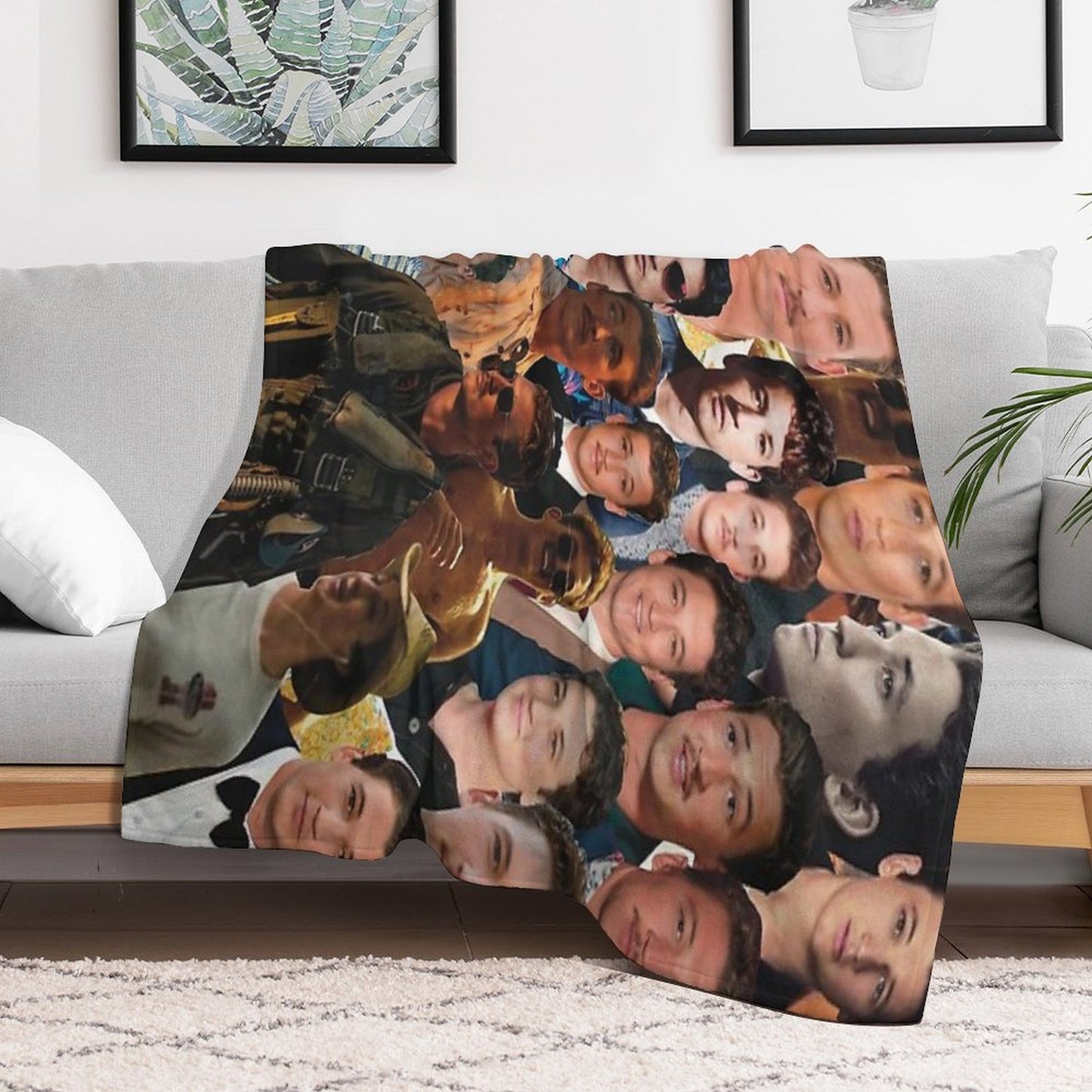 Miles Teller Photo Collage Versatility Throw Blanket