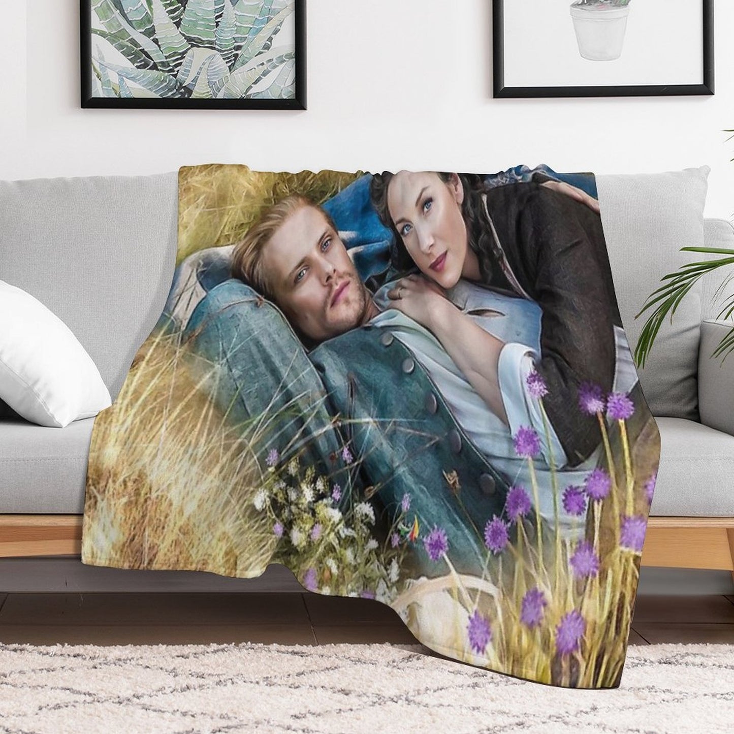 Flowers in The Garden Shrink-resistant Throw Blanket