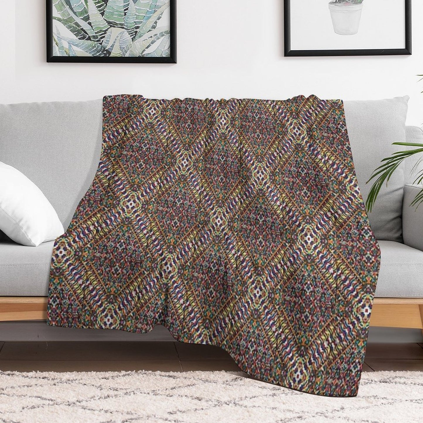 X Shape Cross 2.0 Machine-washable Throw Blanket