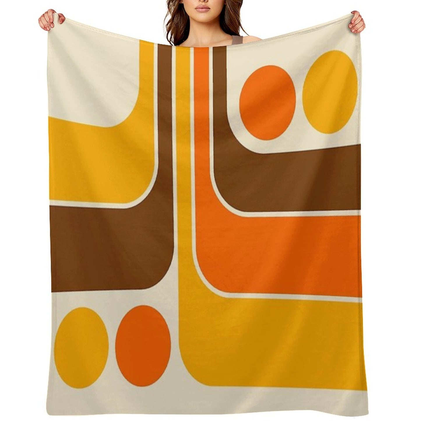 Retro Geometric Design 624 Gift-ready Throw Blanket