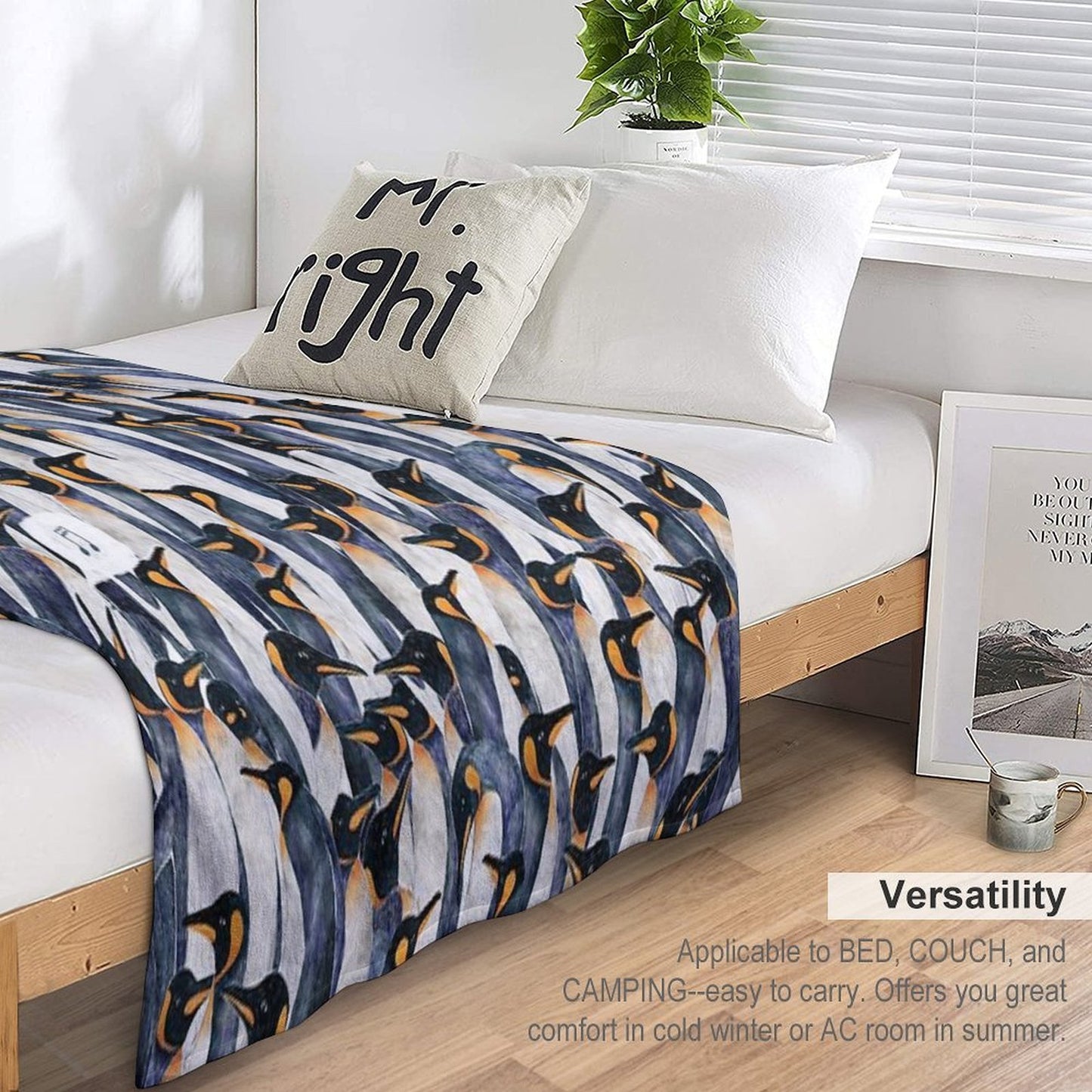 Singing Penguin Durable Throw Blanket