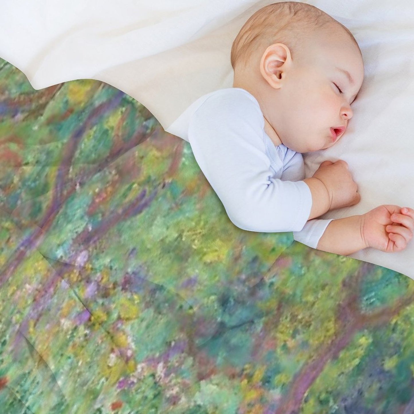 The Artist's Garden at Giverny Eco-conscious Throw Blanket