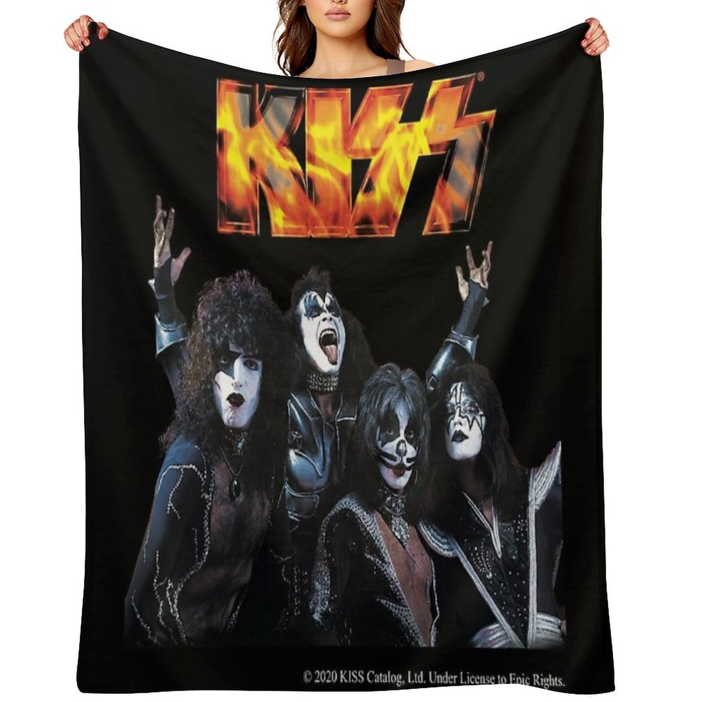 KISS Band Easy Care Throw Blanket