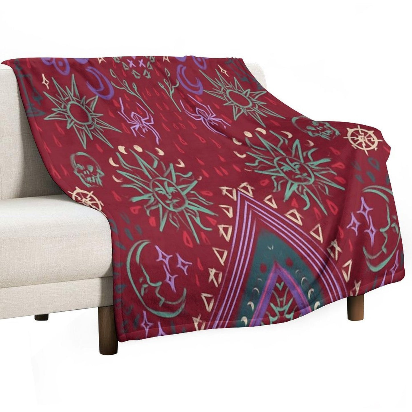 Mollymauk's Coat, Front Panels Quick-dry Throw Blanket