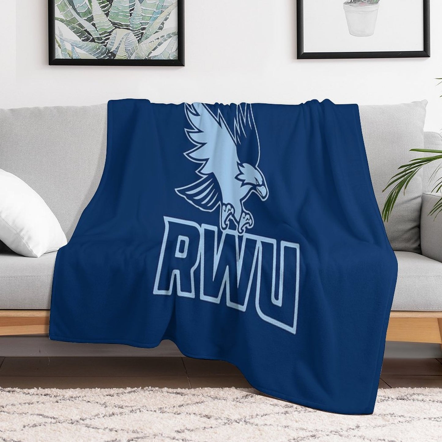 RWU Logo Wrinkle-free Throw Blanket