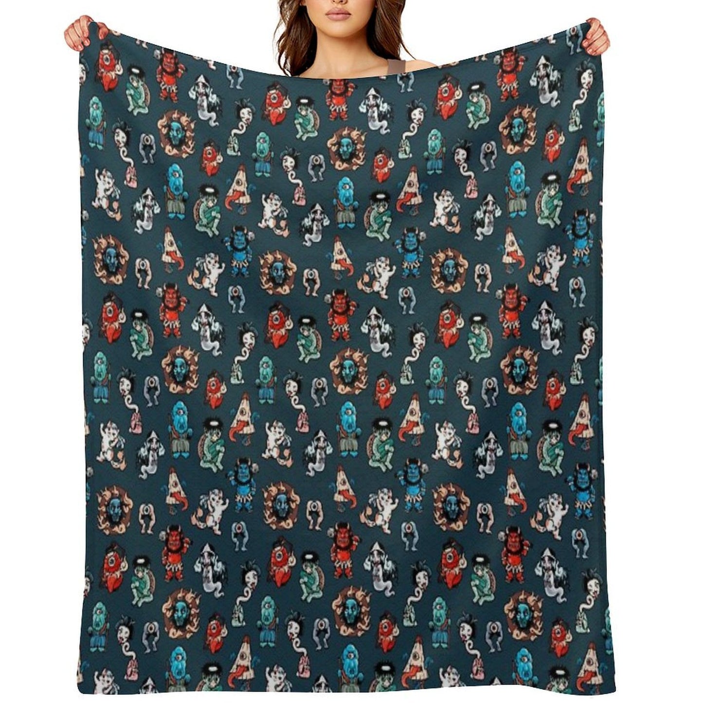 Yokai Travel-friendly Throw Blanket