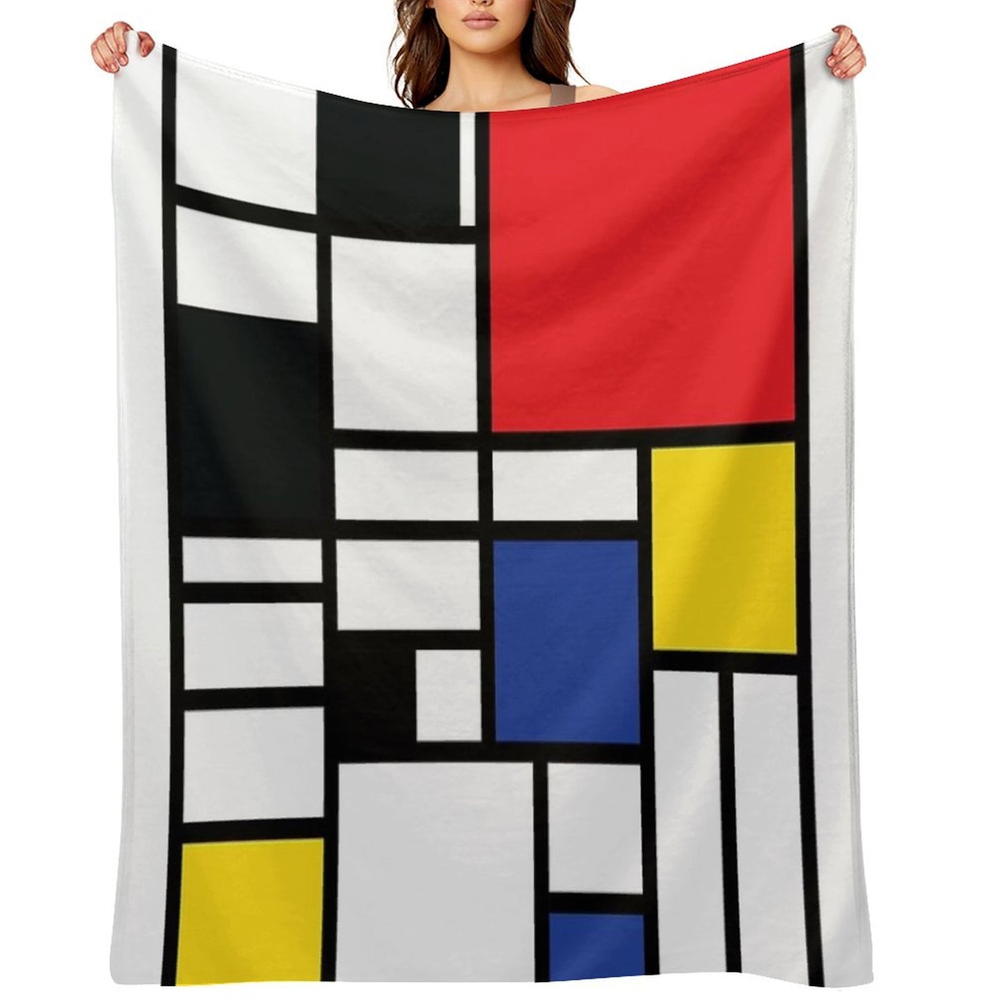 De Stijl #1 Machine-washable Throw Blanket
