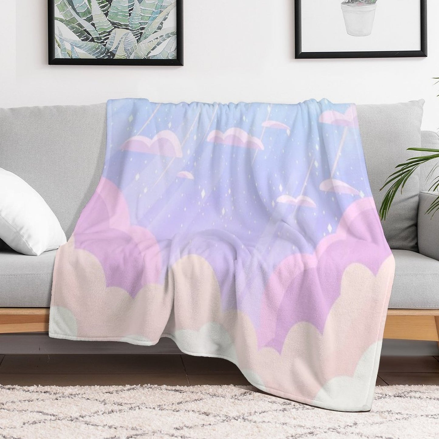 Pastel Heaven Eco-conscious Throw Blanket
