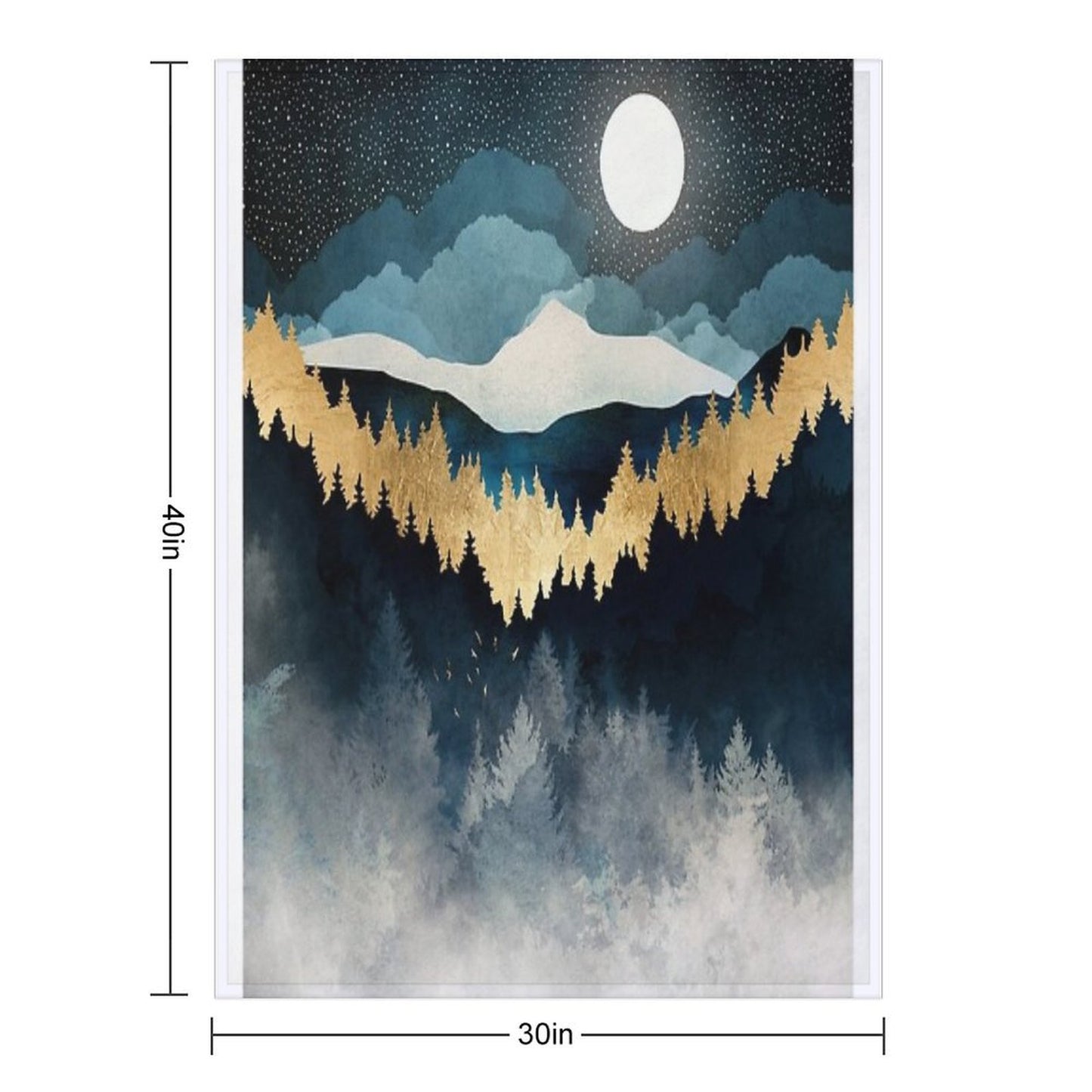 Indigo Night Durable Throw Blanket