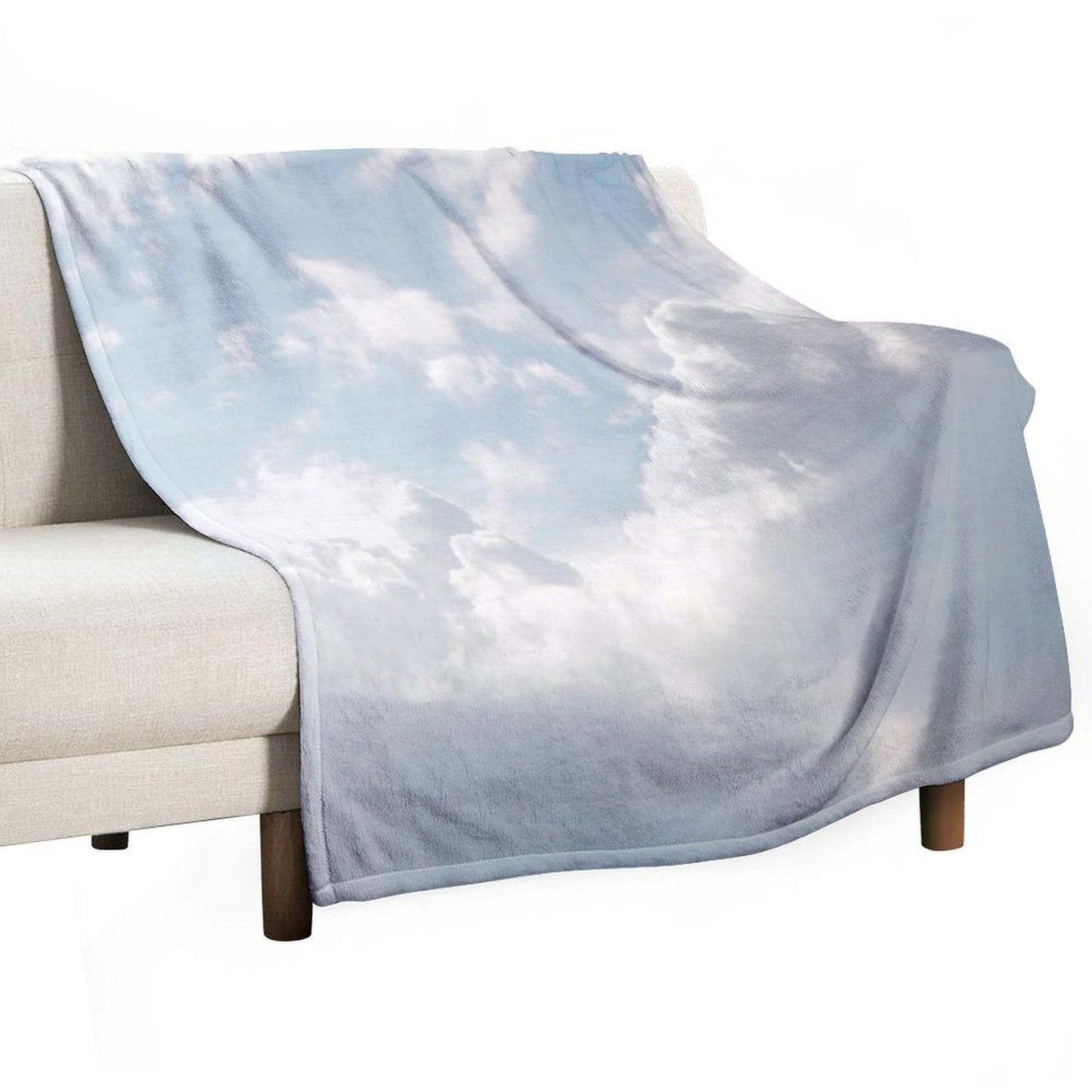 White Clouds Durable Throw Blanket