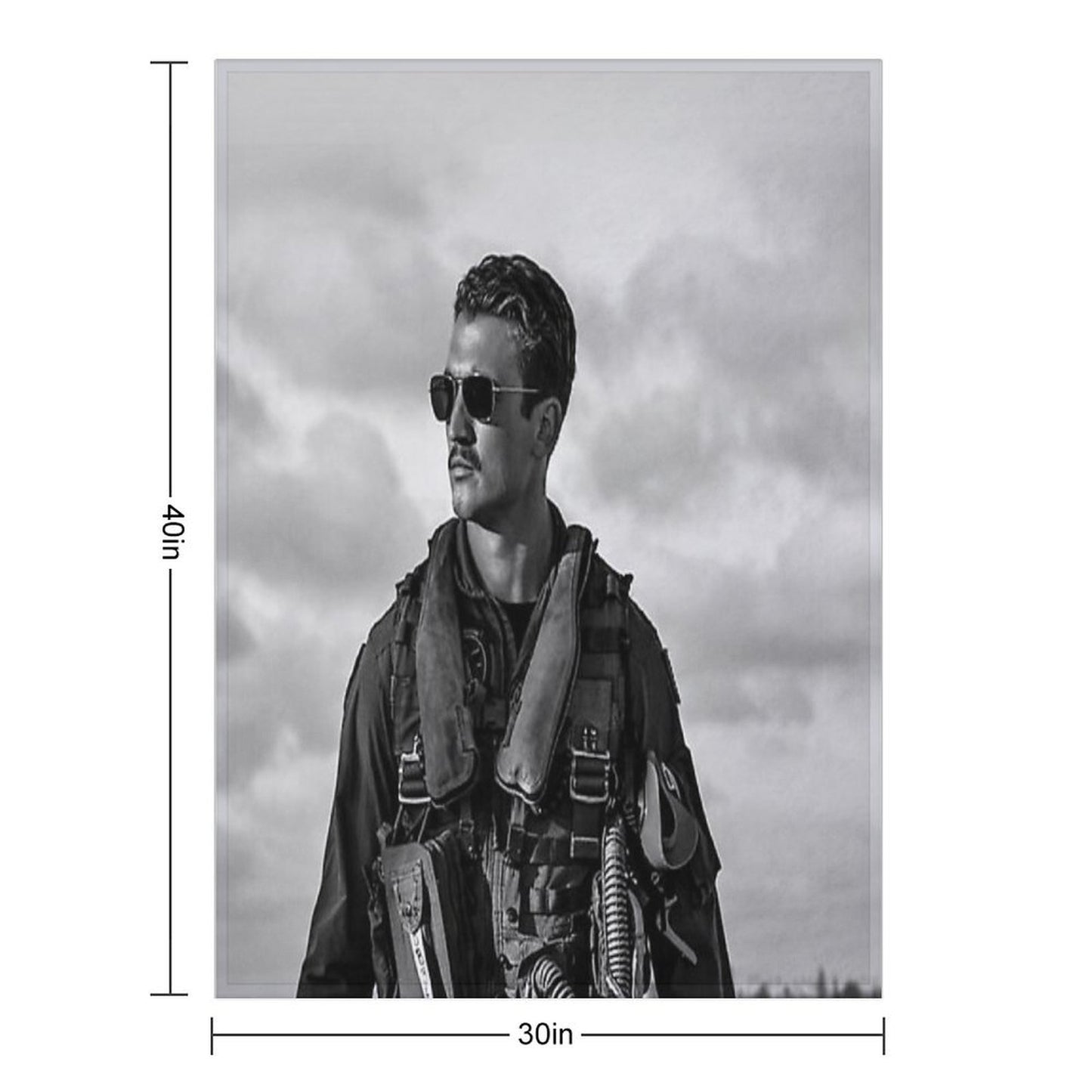 Miles B&W Multi-functional Throw Blanket