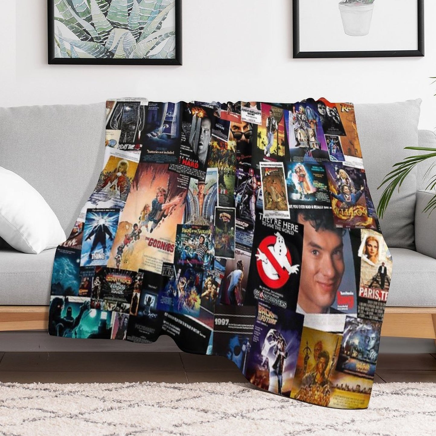 1980s Movie Posters Easy Care Throw Blanket