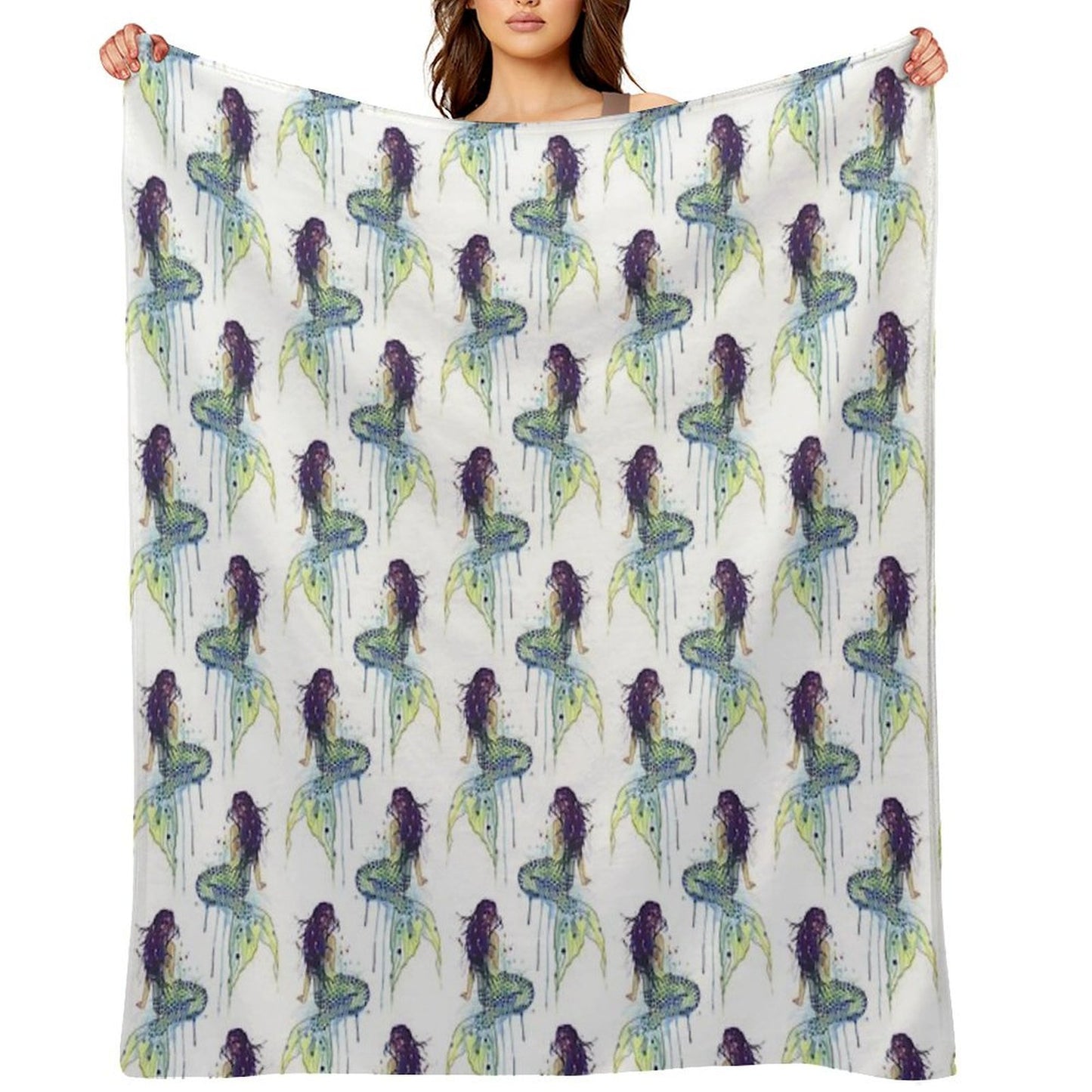 Mermaid Lightweight Throw Blanket