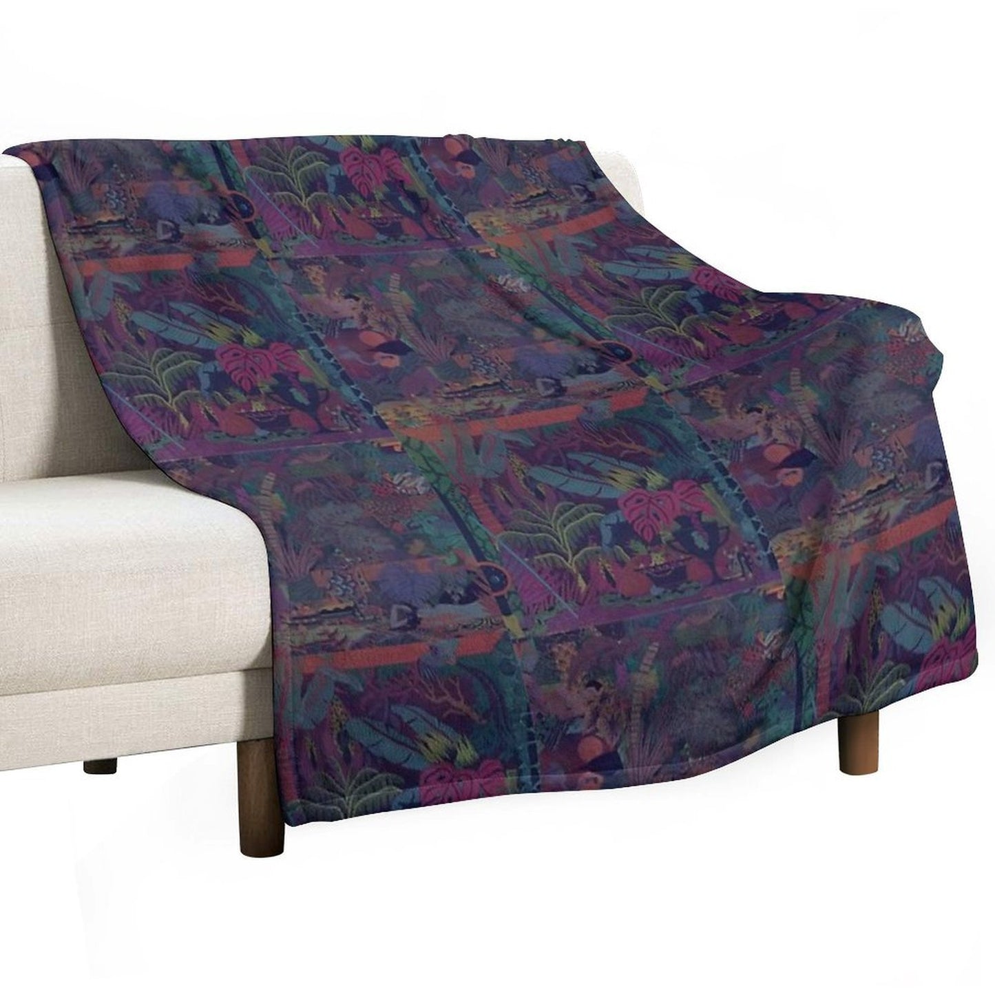 ZABA Patterns Glass Animals Sustainable Throw Blanket