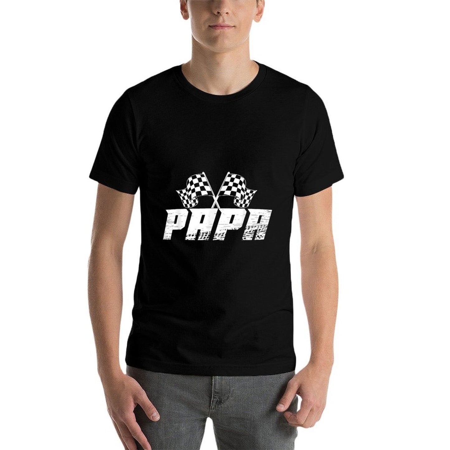 Papa Pit Crew Family Racing Birthday Race Car Relaxed-fit T-Shirt
