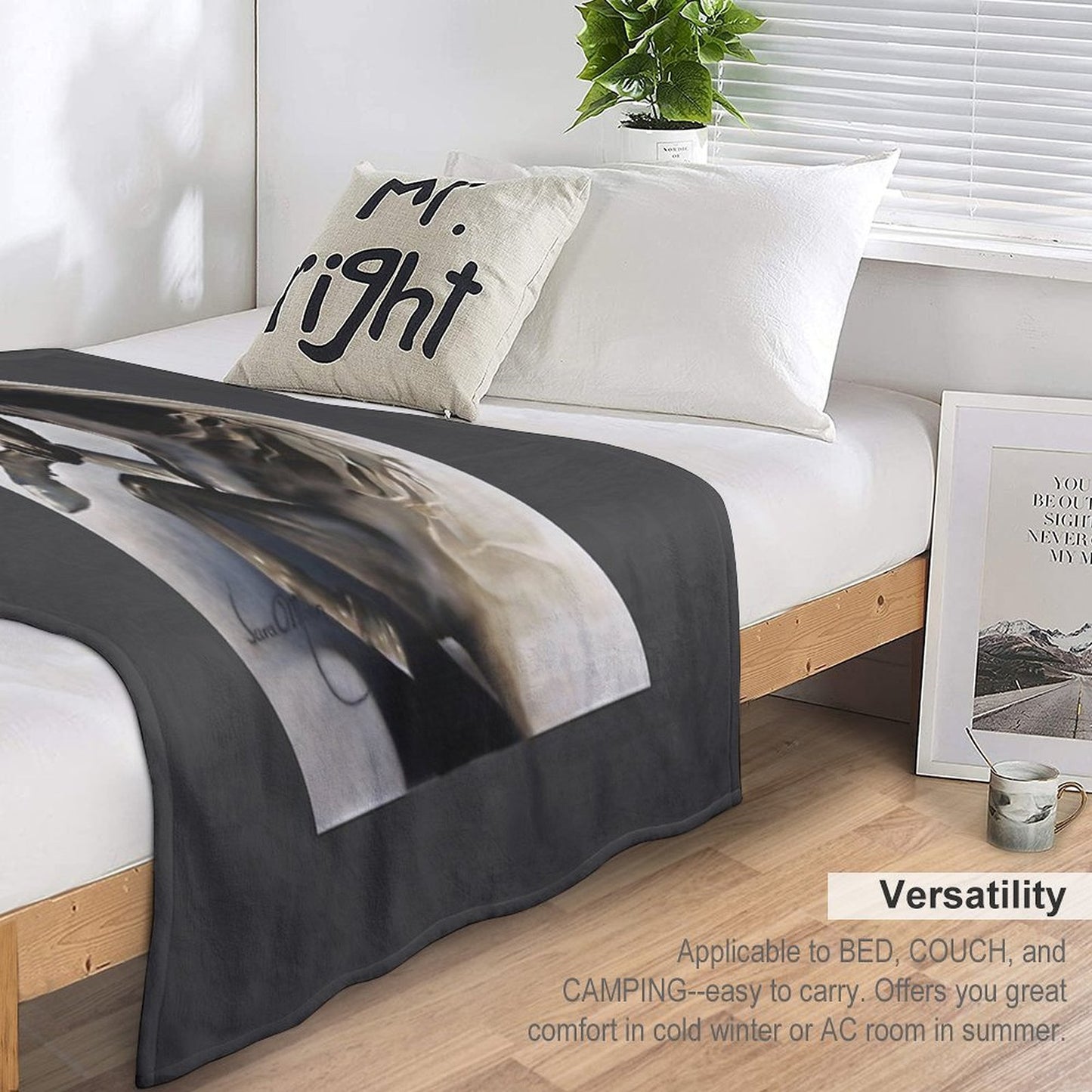 Black Fury Sustainable Throw Blanket